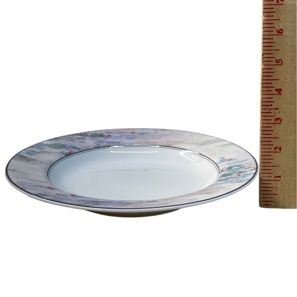 2 Mikasa Maxima CAK01 Monet Flat Rimmed Soup Bowls 9" - Picture 5 of 6
